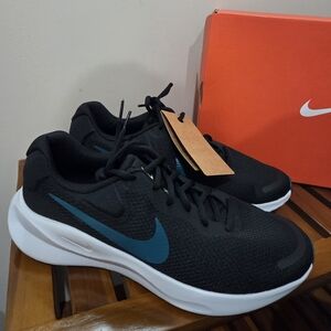 Nike Men's Revolution 7 Black/Geode Teal Pure Platinum Sneakers Size 11 New